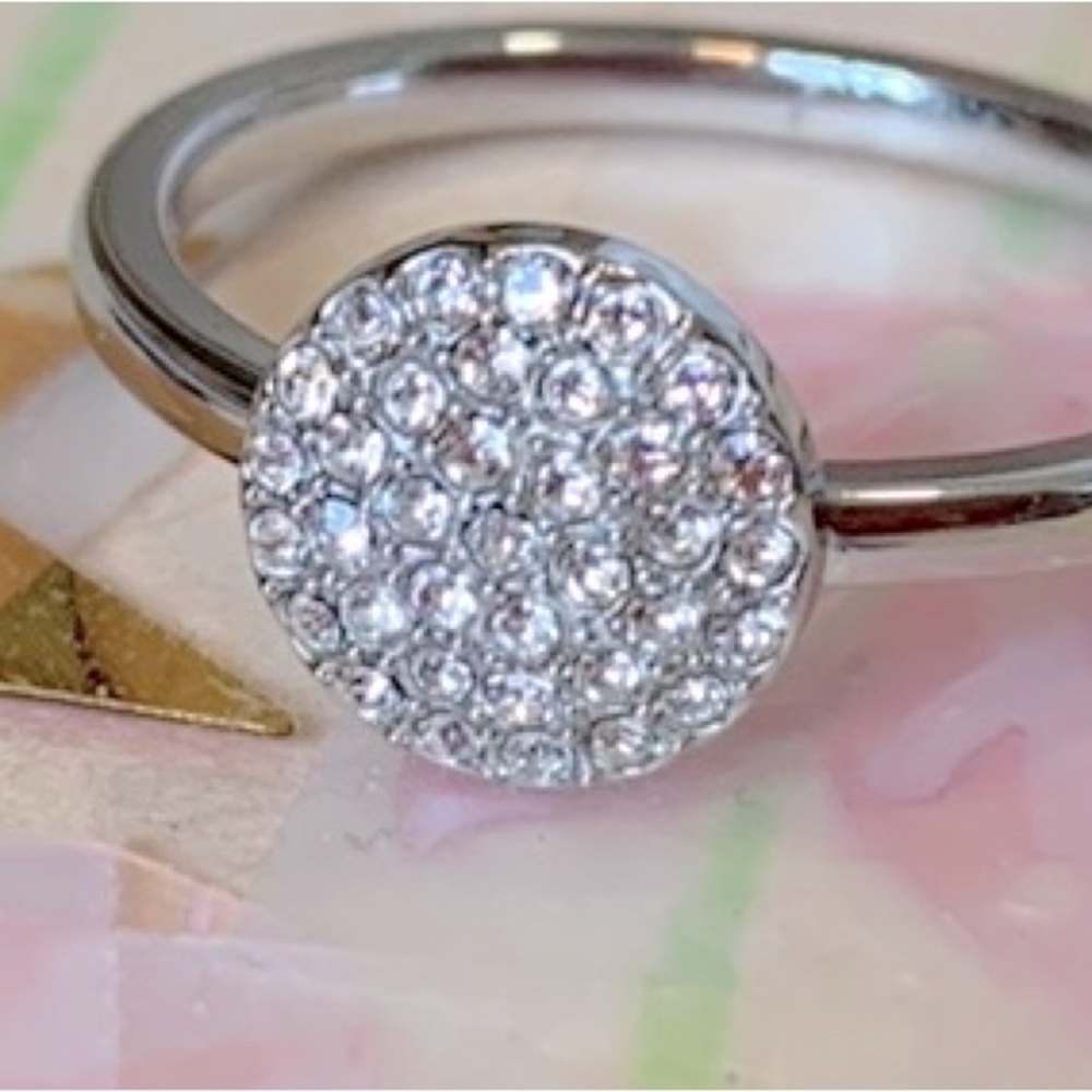 Michael Kors silver pave ring, size 7